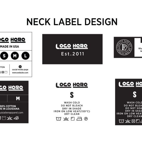 I will design custom neck label or clothing tag or neck tag for your t shirt brand Shirt Tags, Shirt Tag, Packaging Labels Design, Custom Tags, Neck Label, Clothing Tags, T Shirt Brand, Social Media Pages, Clothing Labels