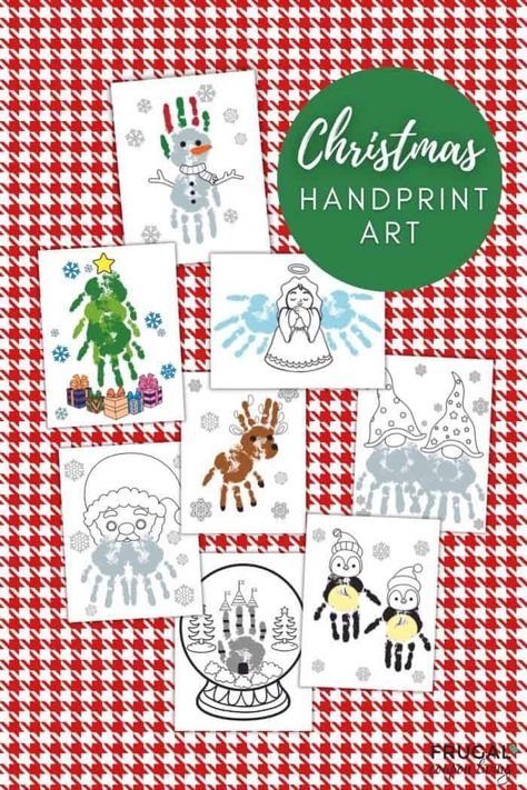 Looking for a family holiday tradition? In addition to decorating the Christmas tree and baking cookies, create Christmas handprint art. It's low-cost and fun but also a sweet reminder of how much they're growing up! #FrugalCouponLiving Cute Christmas Activities, Christian Christmas Activities, Handprint Artwork, Holiday Activity For Kids, Christmas Handprint Art, Elf Snowman, Fun Holiday Games, Handprint Christmas Tree, Fun Holiday Cards