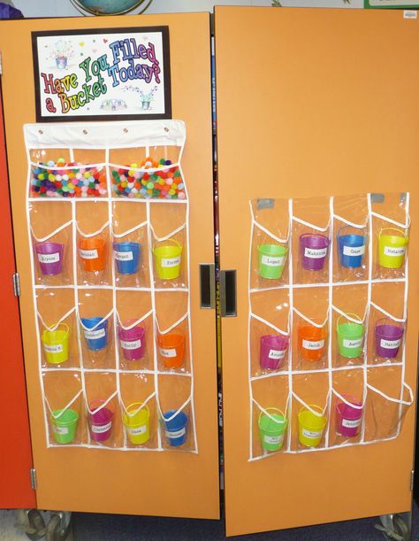 bucket filler Pom Pom Classroom Management, Be A Bucket Filler Not A Dipper, Pom Pom Reward System, Emotional Bank Account Classroom Display, Bucket Filler Classroom Management, Bucket Filler Display, Kindness Month, Fill A Bucket, Bucket Filler Activities