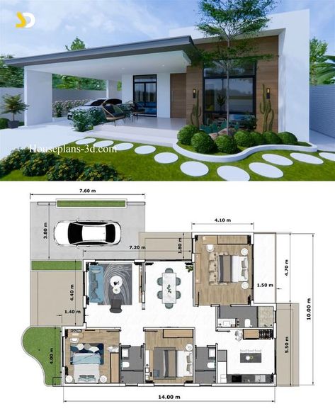 Just 4you House Plan 3d, Nigeria House, Rectangular House, Round House Plans, 3d Maya, Modern Bungalow House Design, House Outer Design, Affordable House Plans, House Balcony Design