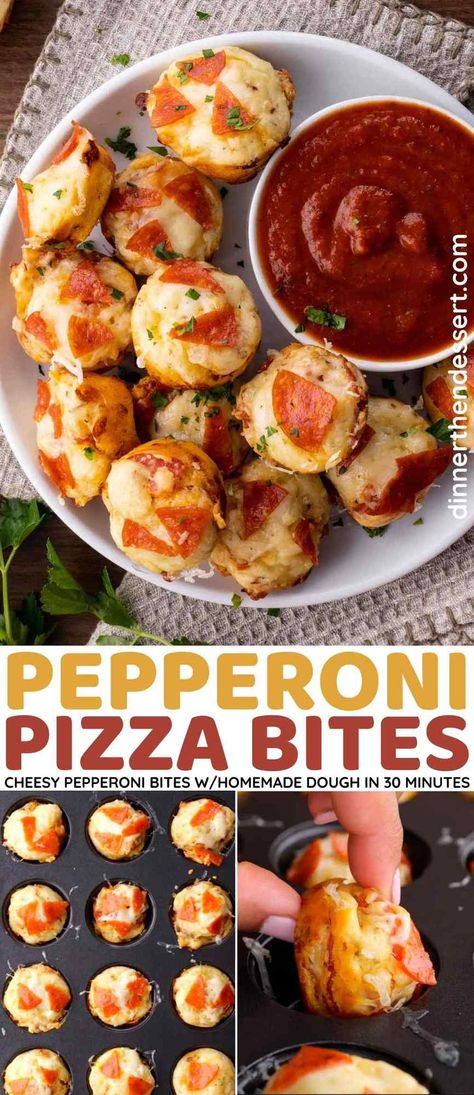 Pepperoni Pizza Bites are a like a bagel bite and pizza muffin with homemade dough, cheese & pepperoni, ready to bake in just a few minutes. Potatoes Meals, Pizza Bites Appetizer, Homemade Pizza Bites, Casserole Pizza, Pepperoni Bites, Pizza Muffin, Pepperoni Pizza Bites, Mini Pizza Bites, Pepperoni Recipes