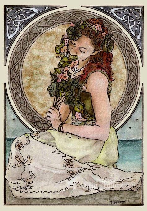 Crone Cronicles: Clíodhna ~ Irish Mythology Celtic Fairy, Irish Goddess, Celtic Artwork, Irish Fairy, Irish Mythology, Celtic Culture, Fairy Queen, Celtic Art, Alphonse Mucha