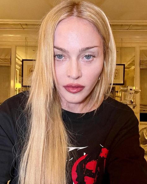 She's thanking her Lucky Star. Madonna Instagram, Photo Glamour, Madonna Albums, Mermaid Waves, Pretty Mess, Black Attire, Beauty Standards, Lucky Star, Long Blonde Hair