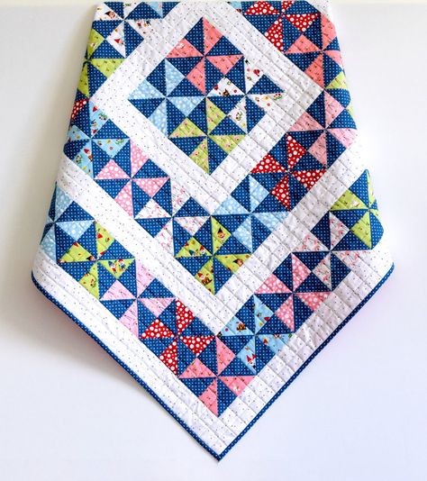 Gnome and Gardens – Baby Quilt Pinwheel Baby Quilt, Sewing Inspiration Projects, Pinwheel Quilt Pattern, Half Square Triangle Quilts, Quilt Care, Baby Quilt Patterns, Childrens Quilts, Pinwheel Quilt, Quilt Baby