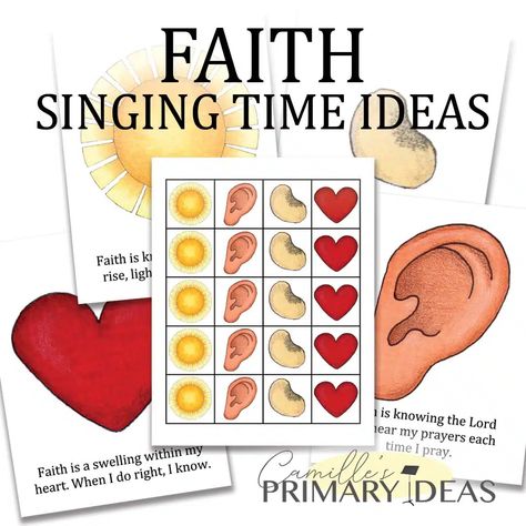 Faith Primary Song Flip Chart, Faith Primary Song, Lds Object Lessons, Lds Primary Songs, Singing Time Ideas, Lds Primary Singing Time, Lds Primary Lesson Helps, Time Lessons, Lds Lessons