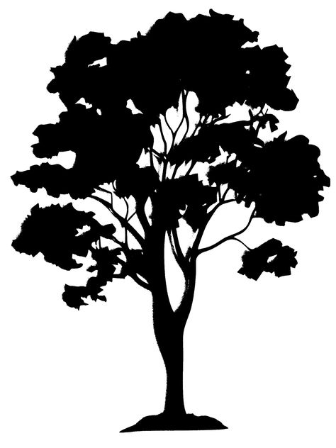 Tree Sillohettes, Tree Shilloute, Tree Siloutte, Tree Silloutes, Black And White Silhouette Art, Paint Tree Silhouette, Tree Sihoullete, Tree Silhouette Art, Bush Silhouette