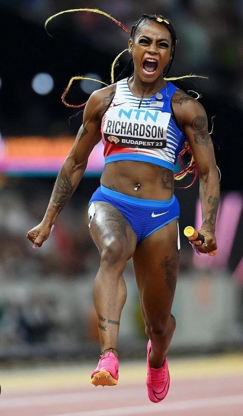 Shacarri Richardson Wallpaper, Shacari Richardson, Shacarri Richardson Running, Athletics Quotes, Track Athletes, Sha Carri Richardson, Track And Field Sports, Athlete Quotes, Sports Attire