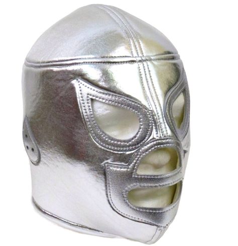 EL SANTO WRESTLING MASK AUTHENTIC MEXICAN LUCHA LIBRE LUCHADOR SILVER ADULT  | eBay Luchador Costume, Mexican Serape Blanket, Serape Blanket, Wrestling Mask, Mexican Serapes, Blue Demon, Mask Costume, Blue Mask, Tshirt Refashion