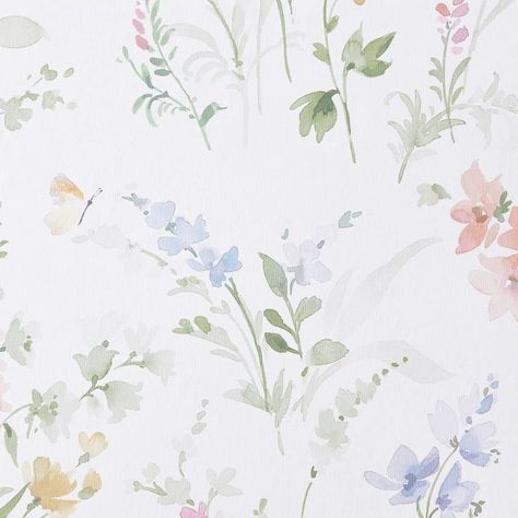 Nursery Decor Preppy Wallpaper For Room, Teen Girl Bedroom Wallpaper, Neutral Floral Wallpaper, Peel And Stick Wallpaper Floral, How To Apply Wallpaper, Girl Nursery Wallpaper, Girls Bedroom Wallpaper, Floral Wallpaper Nursery, Cute Bathroom Ideas