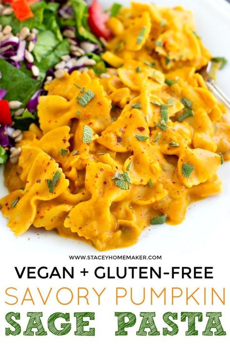 Pumpkin Pasta Sauce Recipe, Vegan Pumpkin Pasta, Pasta Pumpkin, Pumpkin Pasta Recipe, Pumpkin Pasta Sauce, Savory Pumpkin, Dried Sage, Vegan Pumpkin Recipes, Savory Pumpkin Recipes