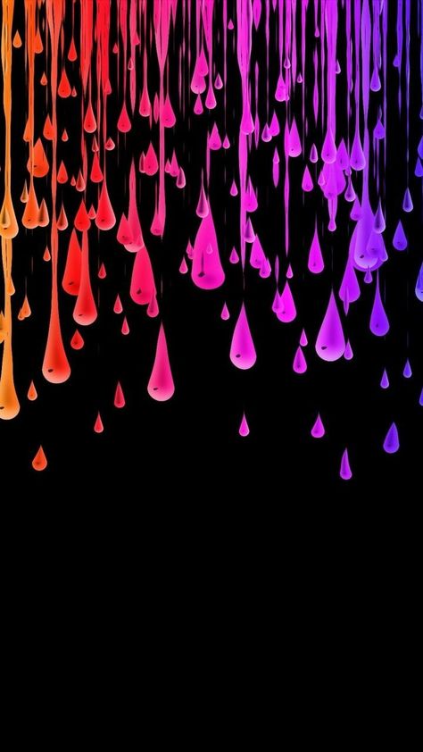 Rainbow rain drops Iphone Screen Savers, Art Trippy, Rain Art, Rainbow Rain, Neon Wallpaper, Iphone Screen, Rain Drops, Screen Savers, Iphone Wallpapers