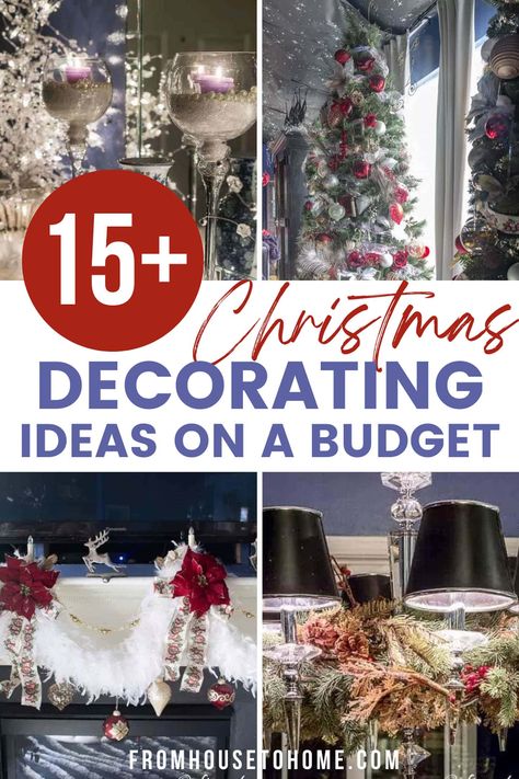 This list of creative and easy Christmas home decorating ideas is GREAT! Such unique ways to decorate for the holidays on a budget. Decorate For Christmas Indoors, Decorate With Ornaments, Ways To Decorate For Christmas, 21 Aesthetic, Decorate For Christmas, Inexpensive Christmas, Wall Christmas Tree, Diy Christmas Decor, Cozy Christmas Decor