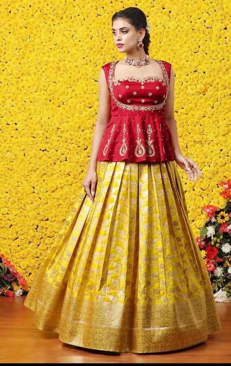 Court Dress Code Women, Pattu Langa Jacket Models For Women, Langa Jacket Models For Women, Traditional Lehenga Blouse Designs, Langa Blouse Designs For Women, Dress Made From Saree, Pattu Pavada Women, Croptop Lehenga Designs, Saree Tips