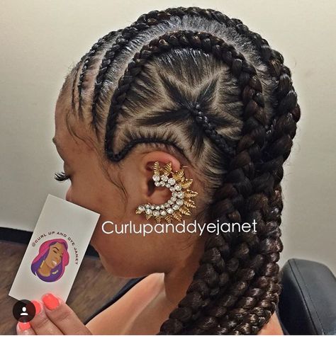 Goddess braids with star Twisted Hair, Beautiful Braids, Girls Hairstyles Braids, Girls Braids, Natural Hair Braids, Cornrow Hairstyles, African Braids Hairstyles, Relaxed Hair, Braid Hairstyles