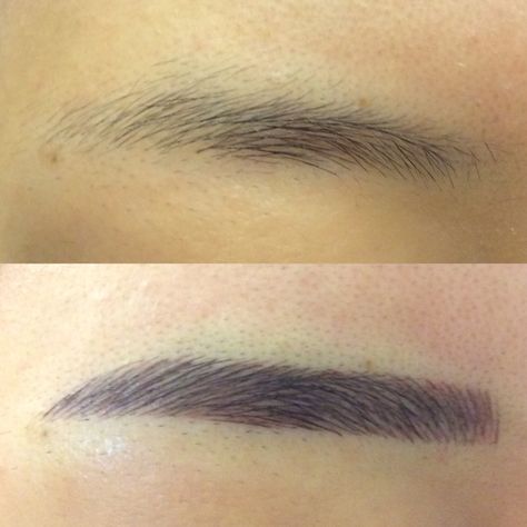 Flat and straight "Korean brow" Thick Eyebrows Laminated, Korean Straight Eyebrows, Flat Eyebrows, Straight Lifted Eyebrows, Straight Brows Korean Eyebrow Tutorial, Korean Eyebrow Pencil, Indie Makeup, Brow Shaping, Permanent Makeup