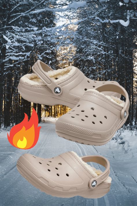 Fur aligned crocs made for the winter keeping ur feet warm for winter like slippers but made for outside. Perfect for if you love crocs but want to keep your feet warm these are the ones for you! Winter Crocs, Classic Kids, Unisex Shoes, Hot Cars, If You Love, Strap Heels, The Winter, Warm Winter, Clogs