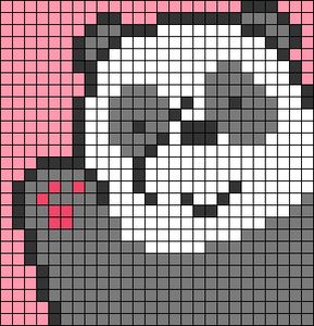 Pixeled Art, Alpha Grids, 32x32 Pixel Art Grid, Bears Cartoon, Easy Pixel Art, Pixel Art Templates, Pixel Crochet, Pixel Art Grid, Cartoon Panda