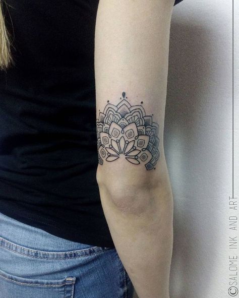 Koi Meaning, Half Mandala Tattoo, Mandala Arm Tattoos, Dotwork Tattoo Mandala, Lotusblume Tattoo, Dragon Tattoo Arm, Tattoos Dragon, Tattoo White, Elbow Tattoo