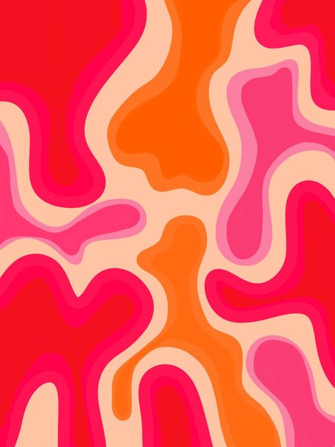 Creado por @isabella_victor Find & Download Free Graphic Resources for Abstract Pattern. Pink And Yellow Painting Ideas, Bright Fun Wallpaper Iphone, Pink And Orange Macbook Wallpaper, Red Groovy Background, Pink And Red Background Aesthetic, Orange And Pink Poster, Cute I Pad Wallpapers, Retro Pattern Design, Pink Orange Branding