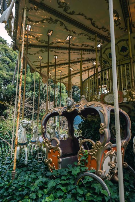 Abandoned Theme Park Aesthetic, Abandoned Amusement Park Aesthetic, Abandoned Funfair, Summer Amusement Park Outfit, Amusement Park Outfit Winter, Abandoned Disney Park, Park Outfit Summer, Summer Amusement Park, Abandoned Circus