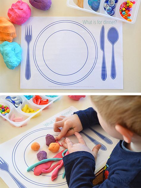 Fun Food! Free Printable Play Dough Mats (They make great place mats too!) Playdoh Printables, Garden Ideas For Kids, Play Dough Mats, Dough Ideas, Dough Mats, Playdough Activities, Playdough Mats, Food Play, Food Mat