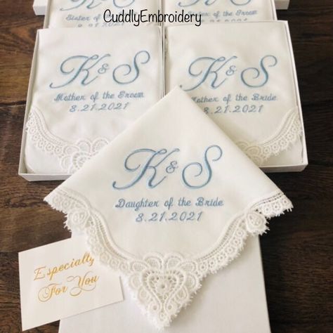 Handkerchief Code, Monogrammed Handkerchief, Monogram Handkerchief, Wedding Embroidered Cream Handkerchiefs, Elegant Embroidered Handkerchiefs For Wedding Gift, Blue Embroidered Wedding Handkerchief, Embroidered Handkerchief Wedding, Wedding Hankies, Embroidered Handkerchief