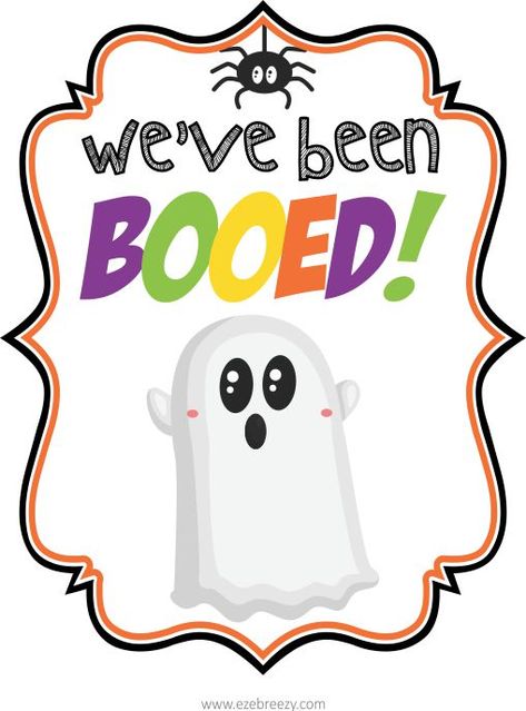 Printable and instructions! Start spreading some Halloween fun this year with this adorable FREE printable - ezeBreezy Life Simplified You've Been Booed Printable Free, You've Been Booed Free Printable, You Have Been Booed, Lds Priesthood, Spongebob Jokes, You've Been Booed Printable, Life Simplified, Secret Gifts, Booed Printable