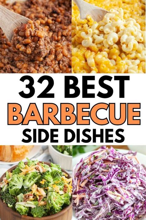 Need something easy and delicious to go with your BBQ? Try one of these amazing barbecue side dishes. These tasty BBQ side dishes range from beans, slaw, mac and cheese, and so many more. Vegetable Sides For Bbq, Potatoe Sides Dishes For Bbq, Barbque Food Sides, Easy Side Dishes For Bbq, Bbq Chicken Side Dishes, Sides For Bbq, Bbq Chicken Sides, Bbq Recipes Sides, Side Dishes For Ribs