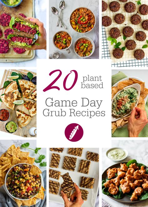 20 Plant-Based Game Day Grub Recipes Plant Based Superbowl Recipes, Cauliflower Hot Wings, Dairy Free Queso, Easy Hummus Recipe, Beet Burger, Homemade Tortilla Chips, Bean Salsa, Football Snacks, Beet Hummus