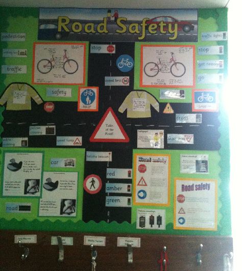 Road safety classroom display photo - Photo gallery - SparkleBox Road Safety Display Boards, Safeguarding Display, Road Safety Poster, Teaching Safety, Street Safety, Creative Curriculum Preschool, Safety Crafts, Transportation Safety, Pedestrian Safety