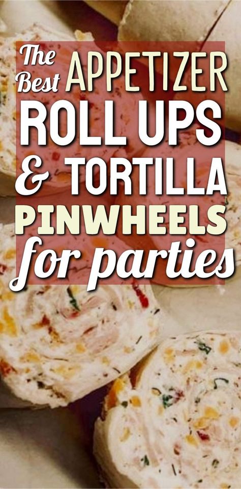 If you need simple appetizers to bring to a party, these are the best appetizer roll ups tortilla pinwheels that travel well. These quick appetizer bites are easy shareable snacks for party events to feed a crowd on a budget. Make ahead cold appetizers and last minute appetizer finger food ideas for football party food too! Quick And Easy Appetizers Finger Foods Simple, Million Dollar Roll Ups, Make Ahead Snacks For Party, Easy Party Food For A Crowd Make Ahead, Fast Appetizers For A Party, Snack Ideas For Party Finger Foods Great Appetizers, Snack For Work Party, Tailgate Appetizers Easy Cold, Quick And Easy Party Food Crowd Pleasers