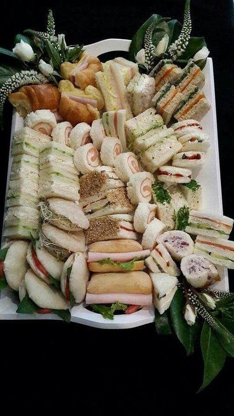 Tea Sandwiches Platter, Tea Sandwich Board, Tea Sandwich Platter, Afternoon Tea Grazing Board, Afternoon Tea Charcuterie Board, Sandwich Platters For Parties, Sandwich Platter Ideas, Afternoon Tea Sandwiches, Tea Sandwich