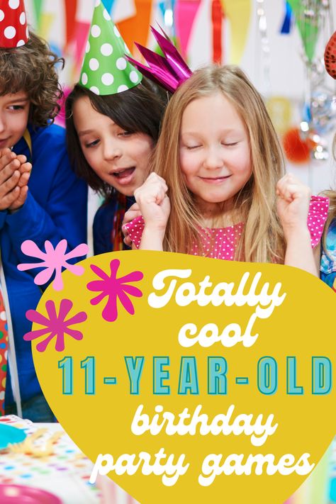 Cool 11-Year-Old Birthday Party Games Tweens will LOVE - Fun Party Pop 11 Year Birthday Party Games, Birthday Games For Girls Party, Party Games For Girls Birthday, 9 Year Birthday Party Games, 11 Birthday Party Ideas, Birthday Party Ideas For 11 Year Girl, Girls Birthday Party Activities, 11 Year Birthday Party Ideas Girl, 11 Year Birthday Party Ideas