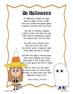 Free Halloween poem and writing activity Pumpkin Poems For Kindergarten, Halloween Poems For Preschool, Fall Poem Kindergarten, Halloween Poems Vintage, Halloween Acrostic Poem, Halloween Poems For Kids, October Poem, Halloween Poems, Halloween Stories