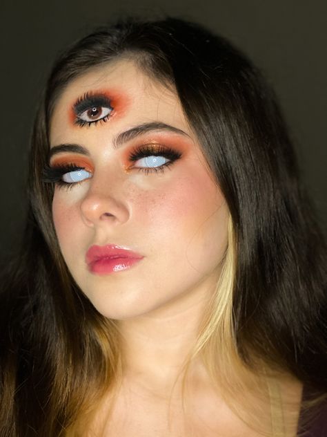 Third Eye Photography, Third Eye Sfx Makeup, Eyeball Halloween Costume, Third Eye Face Paint, Third Eye Halloween Makeup, Third Eye Costume, Third Eye Makeup Halloween, 3rd Eye Makeup, Eye Halloween Makeup