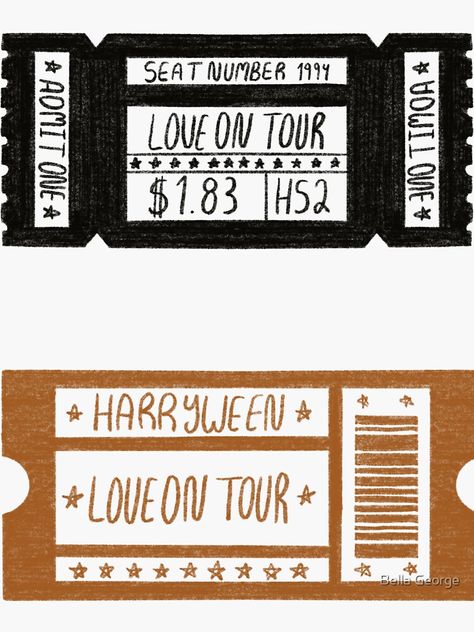 Concert Ticket Tattoo, Ticket Tattoo, Easy Tattoo, Concert Ticket, Harry Styles Love On Tour, Admit One, Concert Tickets, Svg Designs, Love On Tour