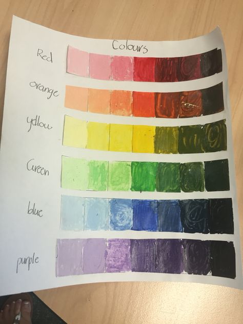 Colour study Tints and tone  Kids Art Tint Colour Art, Value Painting, Colour Study, Color Scale, Lesson Planning, Color Studies, Colour Tint, Diy Canvas Art Painting, Paper Crafts Diy Kids