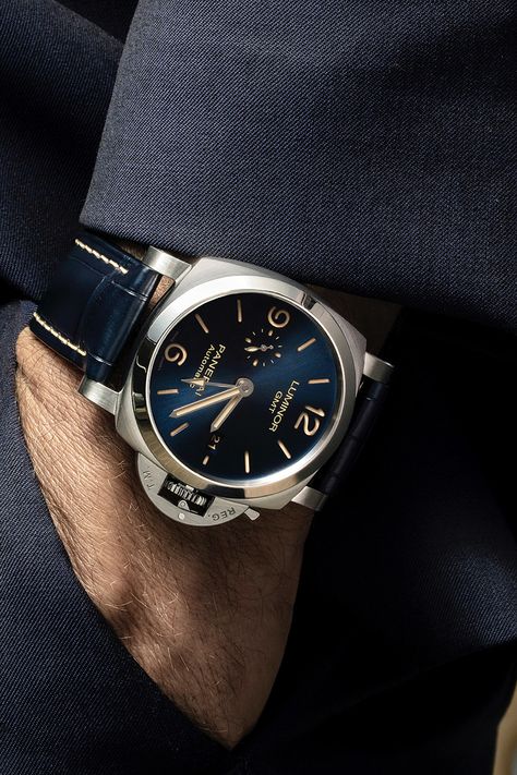 Blue Watches For Men, Iwc Watches Men, Luminor Panerai, Apple Watch Men, Longines Watch Men, Panerai Luminor Gmt, Cartier Watches Mens, Breitling Watches Mens, Gmt Watch