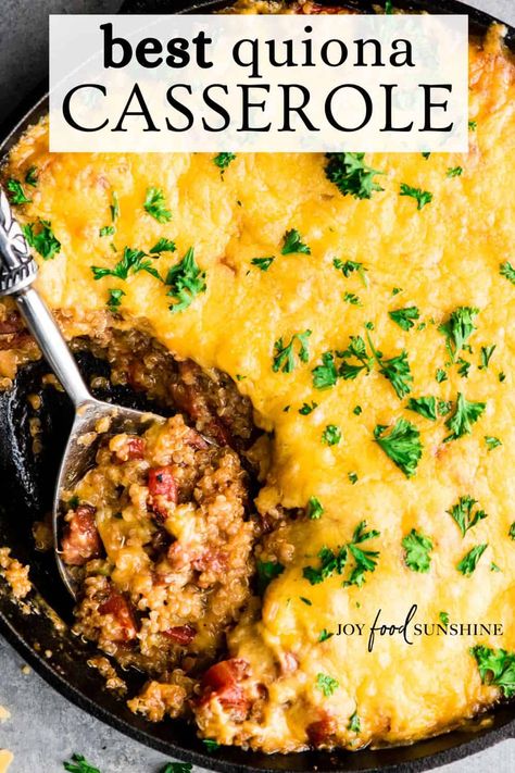 Quinoa Casserole Dump And Bake Quinoa Casserole, Steak And Quinoa Recipes, Easy Quinoa Recipes Dinners, Dishes With Quinoa, Quinoa Mediterranean Recipes, Hamburger Gluten Free Recipes, Cheesy Quinoa Recipes, Hamburger And Quinoa Recipes, Quinoa Bowl Ideas