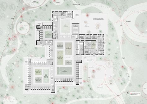 Gallery of Dogchitecture: WE Architecture Designs a Center That Challenges Traditional Animal Shelters - 8 Animal Shelter Architecture, Training Center Design, Pet Hotel Design, Animal Shelter Design, Design Consideration, Hospital Design Architecture, Hospital Plans, Architecture Traditional, Shelter Ideas