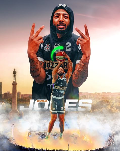 Carlik Jones ⚫️⚪️🔥 @carlikjones x @partizanbc Carlik Jones Basketball, Partizan Stickers, Partizan Basketball, Kk Partizan, Amazing Flowers, Nba, Basketball, Collage, Flowers