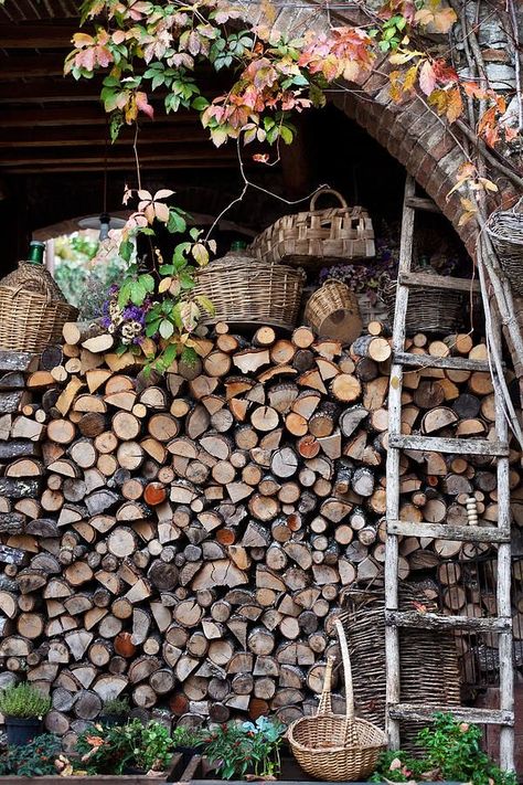 Wood Pile, Ivy House, Slow Living, Country Cottage, Country Life, Country Living, Farm Life, Cottage Core, Secret Garden