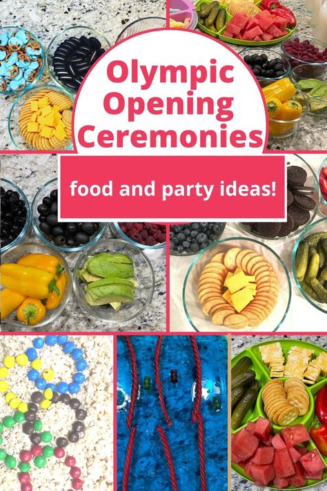 Simple ideas for a fun Olympic Opening Ceremonies party. Simple food to eat while watching the opening ceremonies. Get tons of food ideas for some fun food to eat during the Olympics this year. Opening Ceremony Party Ideas, Olympic Opening Ceremonies Party, Opening Ceremony Party, Opening Ceremonies Party, Food For Olympic Party, Olympic Meal Ideas, Olympic Games Party Food, Olympic Opening Ceremony Party Food, Olympic Watch Party Ideas