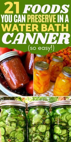 Green Shakshuka, Canning Water, Water Bath Canning Recipes, Easy Canning, Pressure Canning Recipes, Canning 101, Canning Fruit, Canning Pickles, Home Canning Recipes