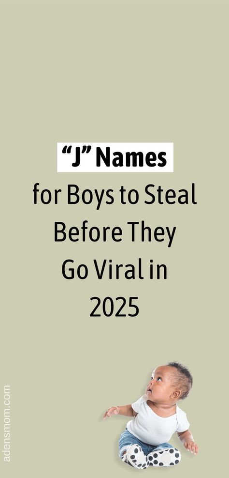 j names for boys to steal before they go viral in 2025 J Names For Boys, J Baby Names, Boy Names With J, Name Of Baby Boy, Last Names List, Cool Baby Boy Names, Baby Name Ideas