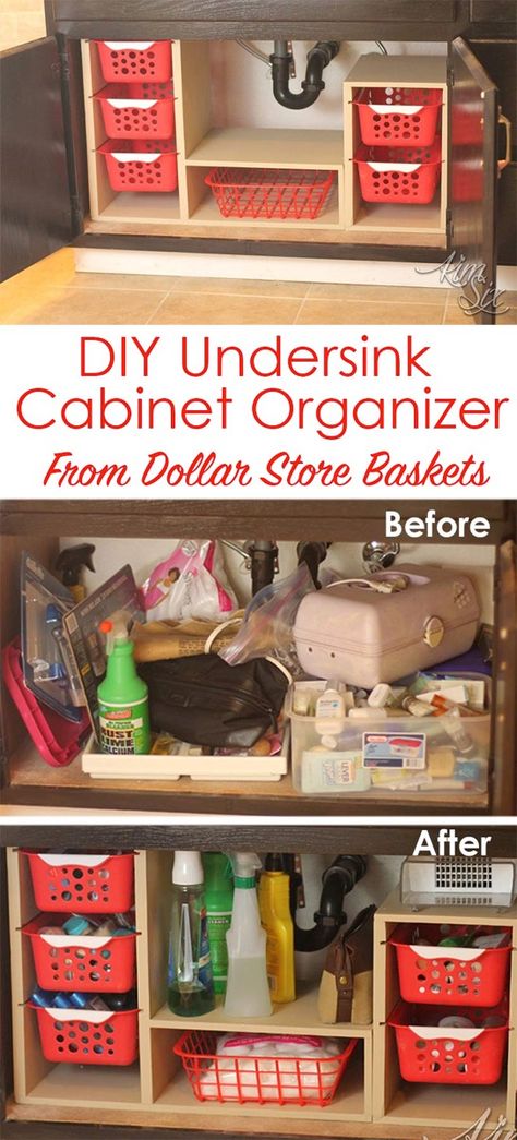 Dollar Store Bins, Diy Organizer, Apartment Storage, Nintendo Console, Bathroom Cabinet Organization, Kitchen Organization Diy, Organizing Hacks, Apartment Organization, Small Space Organization