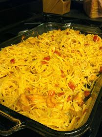 Chicken Spaghetti No Velveeta, Advocare Meals, Easy Chicken Spaghetti Recipe, Healthy Chicken Spaghetti, Rotel Chicken Spaghetti, Easy Chicken Spaghetti, Pasta Casseroles, Spaghetti Bake, Chicken Spaghetti Casserole