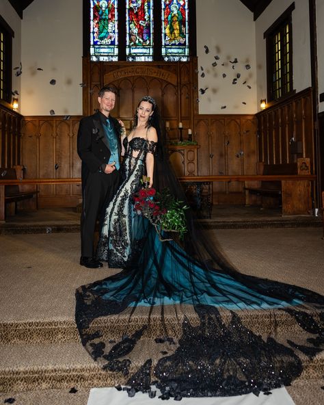 Congratulations to the charming couple! — Their wedding, a masterpiece in exquisite black-blue. 🖤🩵 👰‍♀️: @tranquil_deep 📸: @ashleypaigephoto Wedding Dress Style: #CW2504 #cocomelody #TrueBeautyEmpowered #cocomelodybride #balckweddingdress #gothicbride #mermaidweddingdress Gothic Bride, Wedding Dress Style, Black Wedding Dresses, Wedding Dress Styles, Black Wedding, Mermaid Wedding Dress, Black Blue, Trendy Fashion, Blue Black