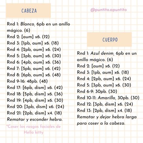 Patrón amigurumi gratis de una Hello Kitty pequeñita - amigurumis y más Hello Kitty Amigurumi, Hello Kitt, Hello Kitty Crochet, Hello Kit, Crochet Animals Free Patterns, Pattern Store, Shawl Crochet Pattern, Crochet Patterns For Beginners, Amigurumi Free Pattern