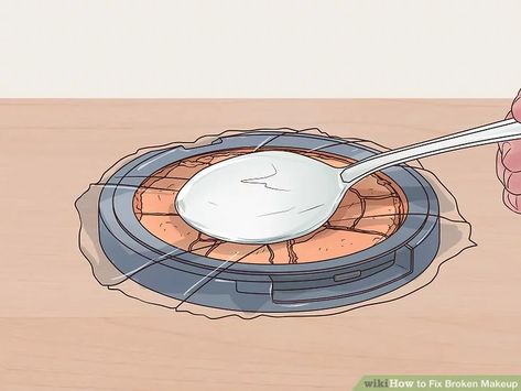 How to Fix Broken Makeup: 10 Steps (with Pictures) - wikiHow Fix Broken Makeup, Broken Makeup, Compact Powder, Body Is A Temple, Hair Skin Nails, Powder Makeup, On The Floor, Hair Skin, The Floor